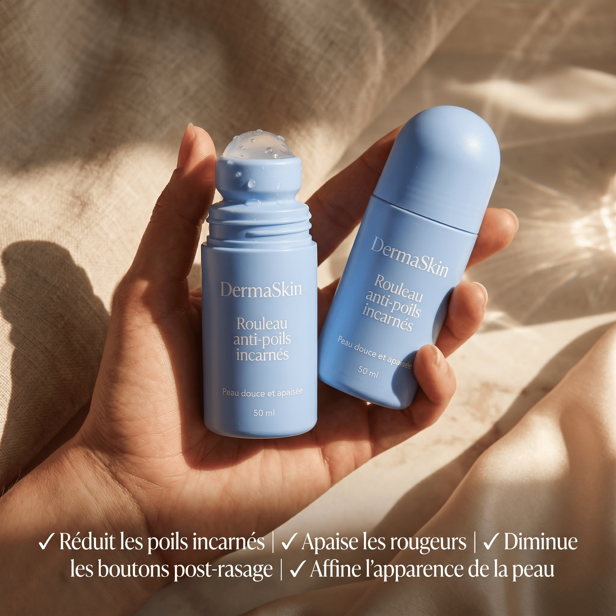 DermaSkin - Rouleau anti poils incarnés