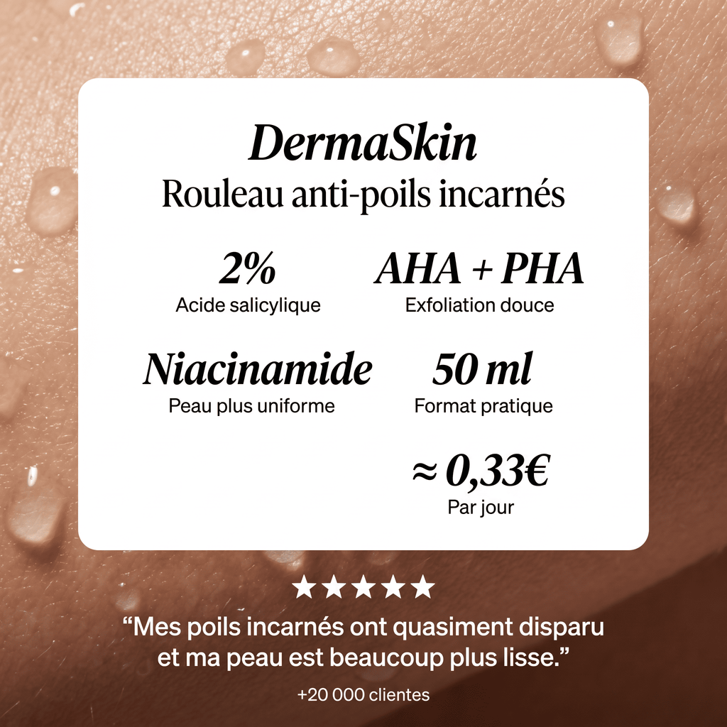 DermaSkin - Rouleau anti poils incarnés