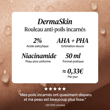 DermaSkin - Rouleau anti poils incarnés