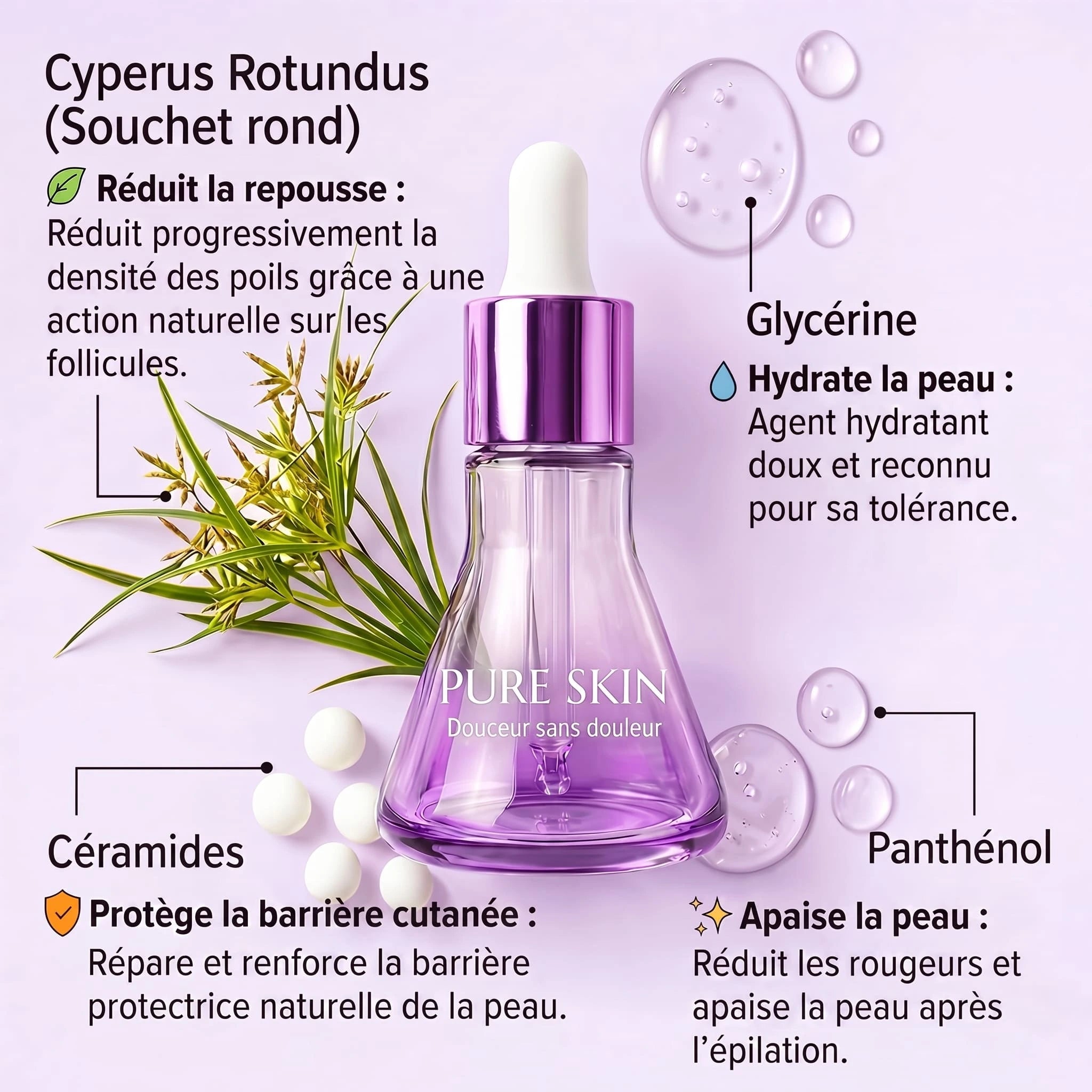 PureSkin - Sérum lissant anti-repousse